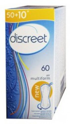 Прокладки женские ежедневные, Discreet (Дискрит) 60 шт мультиформ